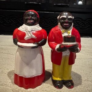 1940-1950 Black Americana Plastic Aunt Jemima and Uncle Moses
